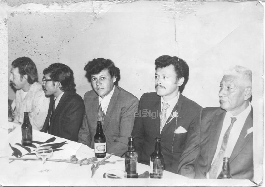 Pedro, Gerardo Rivas, Héctor González, Julio Velázquez y Juan de Dios hace algunos
ayeres.