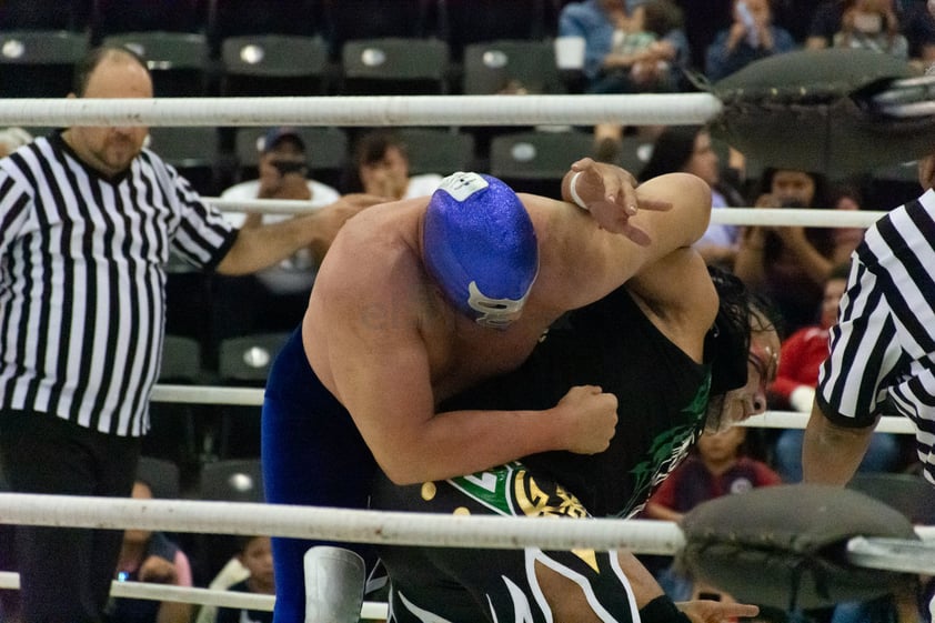 La lucha terminó con un triple toque de espaldas.