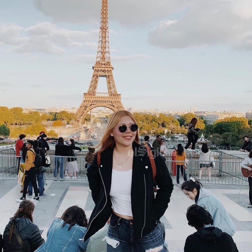 Mishel durante su divertido viaje a París.