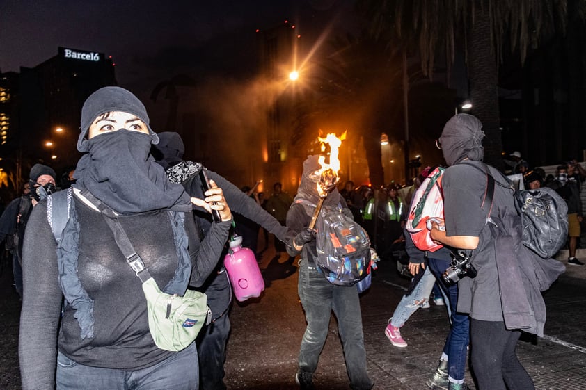 A la marcha también acudieron 50 observadores de la Comisión de Derechos Humanos de la Ciudad de México.