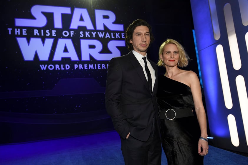 Adam Driver y Joanne Tucker.