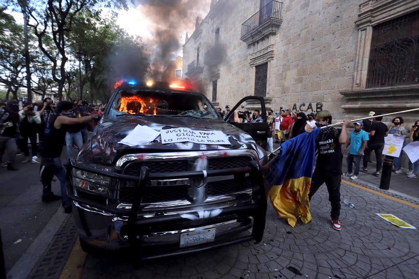 Protestan por homicidio de Giovanni López en Jalisco