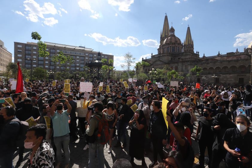 Protestan por homicidio de Giovanni López en Jalisco