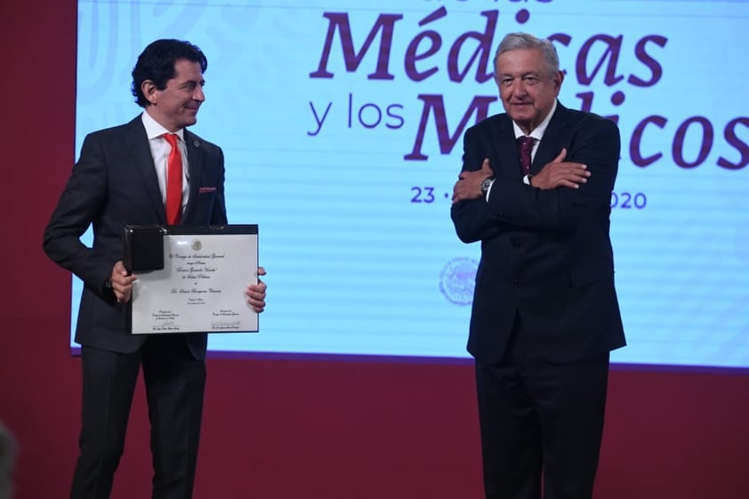 López Obrador agradece a los médicos su apoyo contra la pandemia de COVID-19