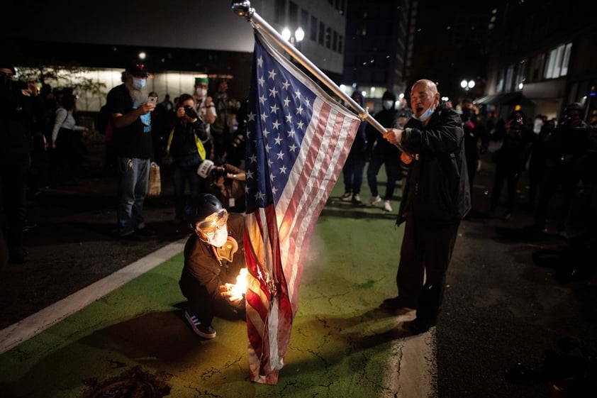 Estados Unidos registra protestas tras elección presidencial entre Biden y Trump