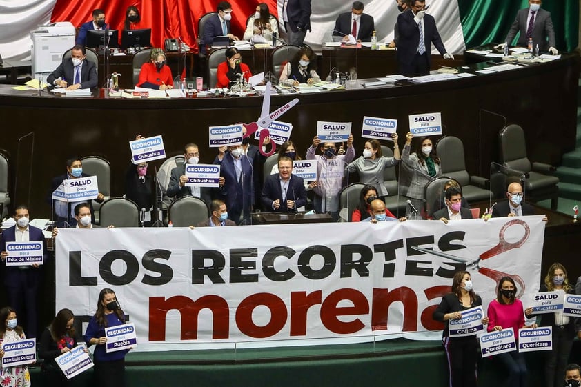 La Cámara de Diputados analiza el presupuesto de egresos ante protestas de distintos partidos opositores