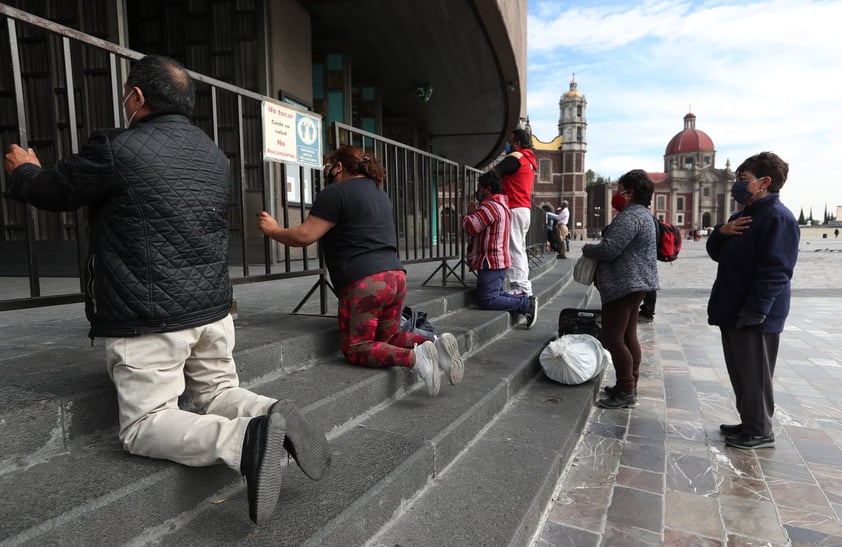 Basílica de Guadalupe reúne filas de feligreses previo a cierre del templo