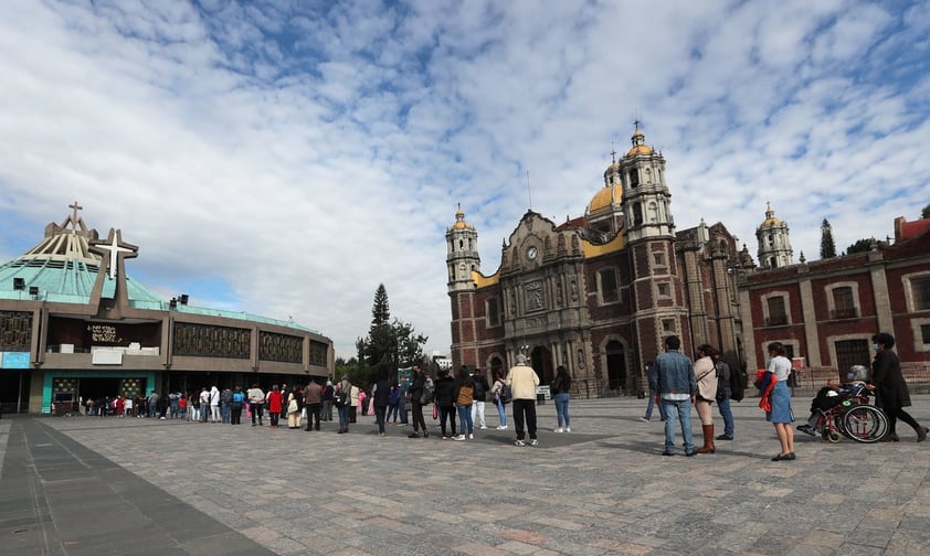 Basílica de Guadalupe reúne filas de feligreses previo a cierre del templo