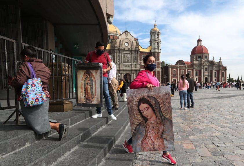 Basílica de Guadalupe reúne filas de feligreses previo a cierre del templo