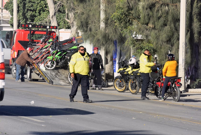 Autoridades de Torreón arman operativo para decomisar motocicletas