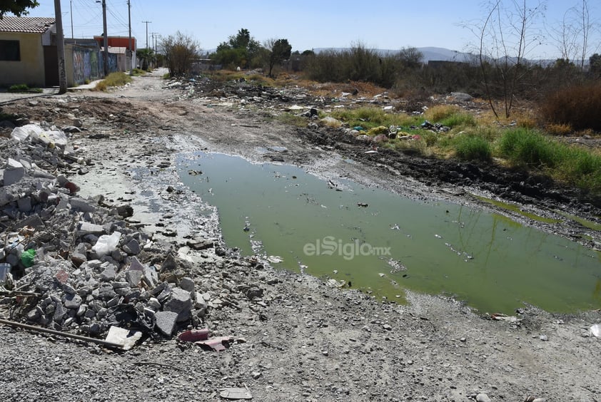 Camino sinuoso. Donde debería haber vialidades pavimentadas en plena zona urbana de Torreón hay caminos de tierra que cada vez que llueve se vuelven lodazales.