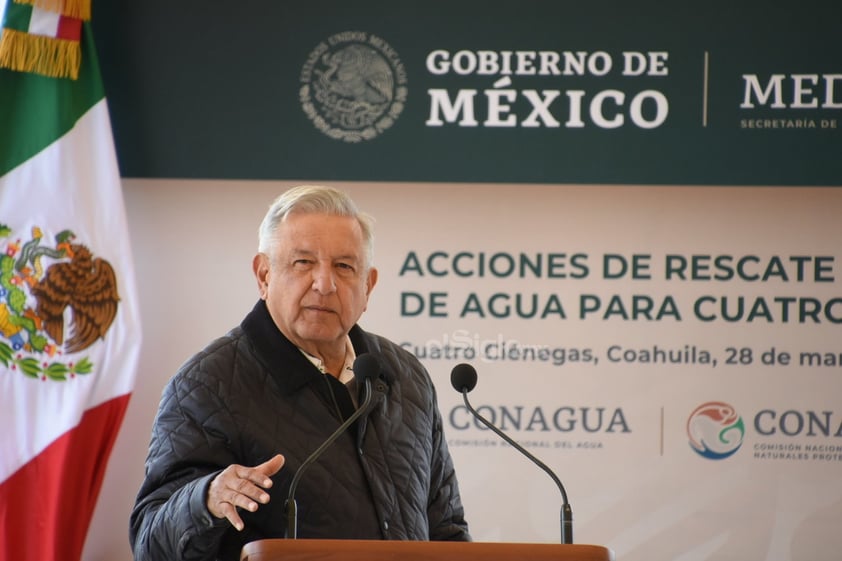 Detallan AMLO y Riquelme acciones de recuperación de agua para Cuatro Ciénegas