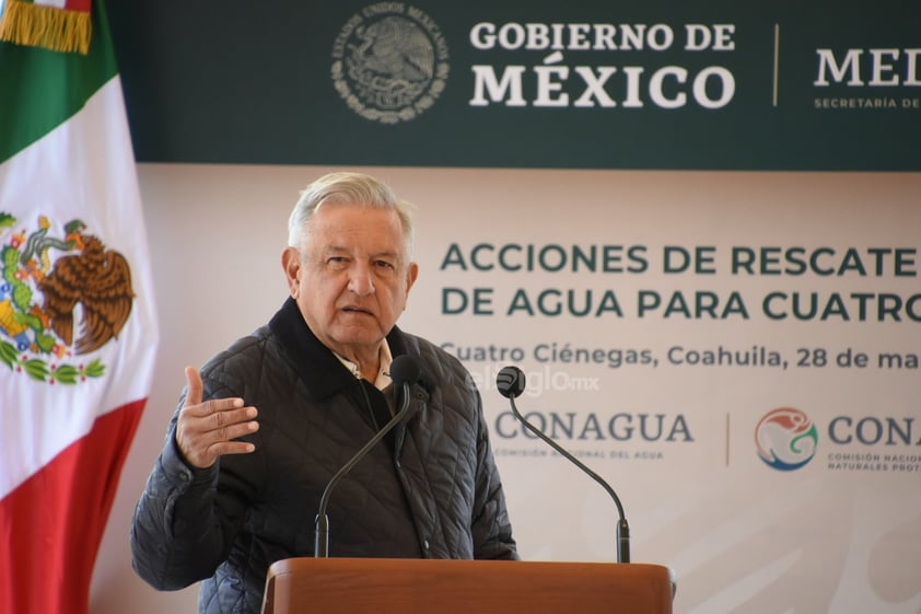 Detallan AMLO y Riquelme acciones de recuperación de agua para Cuatro Ciénegas