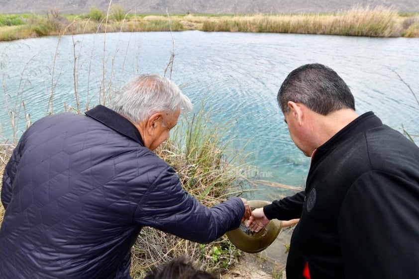 Detallan AMLO y Riquelme acciones de recuperación de agua para Cuatro Ciénegas