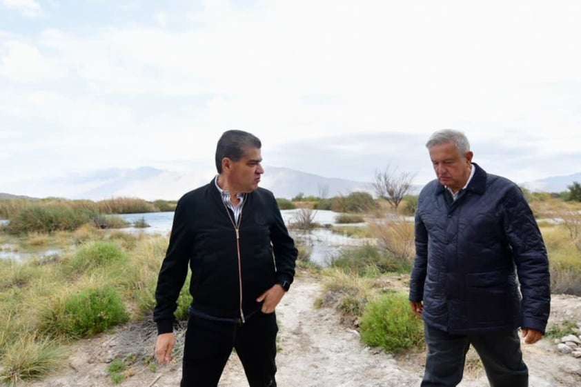 Detallan AMLO y Riquelme acciones de recuperación de agua para Cuatro Ciénegas