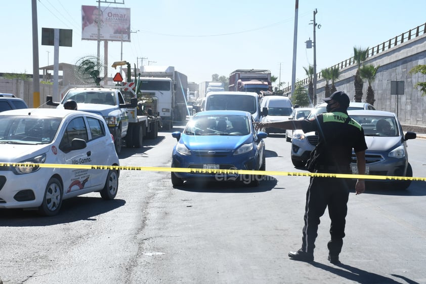 Minutos después bloquearon ambos carriles.