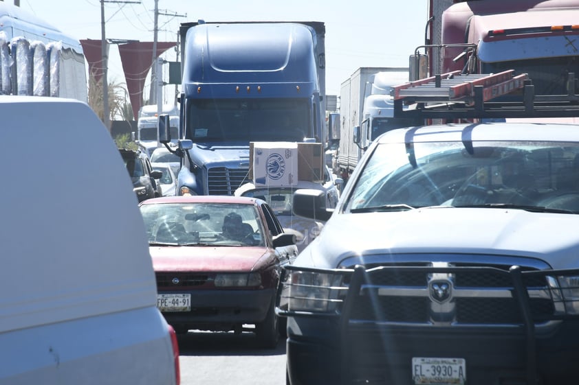 Minutos después bloquearon ambos carriles.