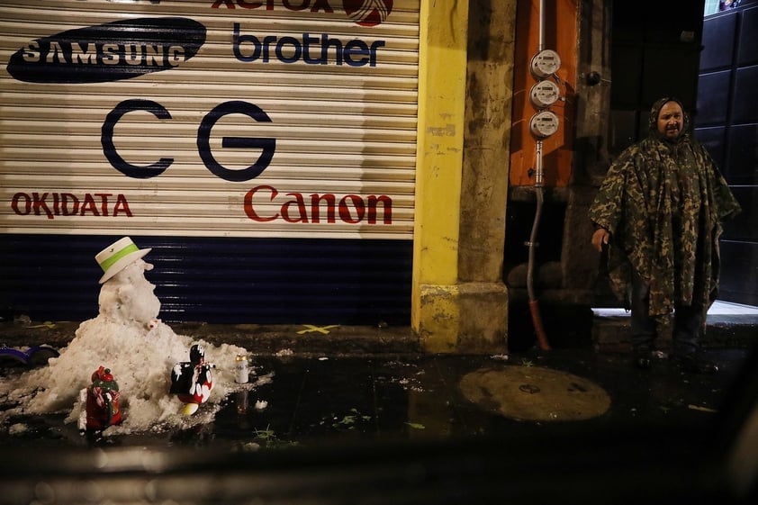 Colapsa por granizo techumbre que resguarda Templo Mayor en CDMX