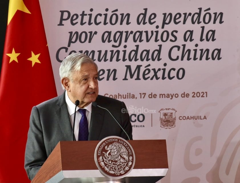 Encabeza AMLO en Torreón petición de perdón por agravios a la comunidad china