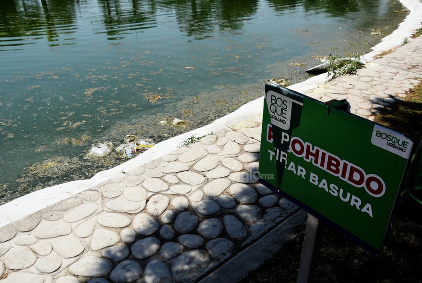 Basura. Algunas personas que visitan los juegos infantiles y otras áreas arrojan al piso los desechos como vasos de plástico y empaques de frituras no obstante que hay muchos depósitos de basura.