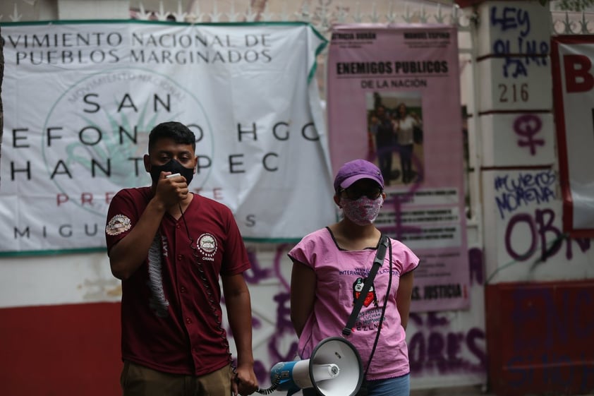 Protestan estudiantes por liberación de normalistas en Chiapas