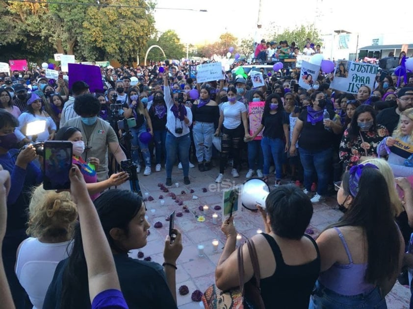 Se 'desbordan' en las calles de Matamoros para exigir justicia por feminicidio de Ilse Ivón