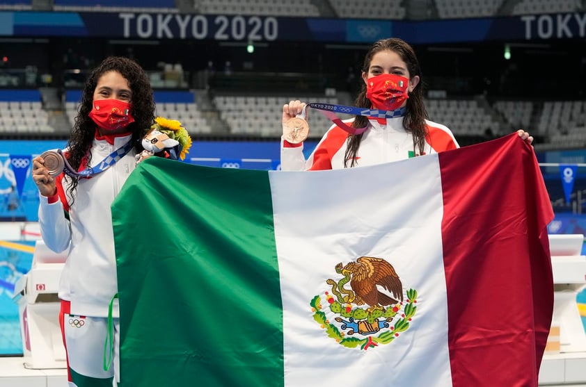 Gabriela Agúndez y Alejandra Orozco ganan bronce en plataforma sincronizada de Tokio 2020