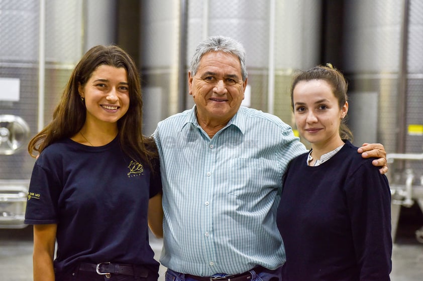 Noemie Cheron, Francisco Rodríguez y Andrea González.