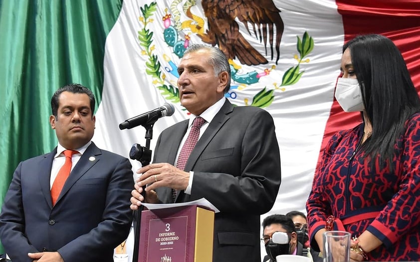 Adán Augusto López, titular de Segob, entrega Tercer Informe de Gobierno de AMLO al Congreso de la Unión