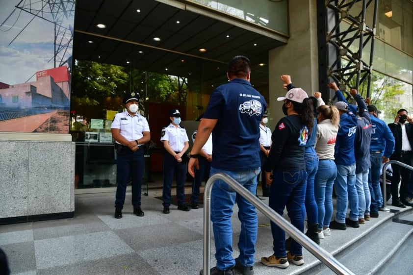 Gremio Gasero Nacional protesta con paro en calles de CDMX