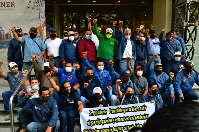 Gremio Gasero Nacional protesta con paro en calles de CDMX