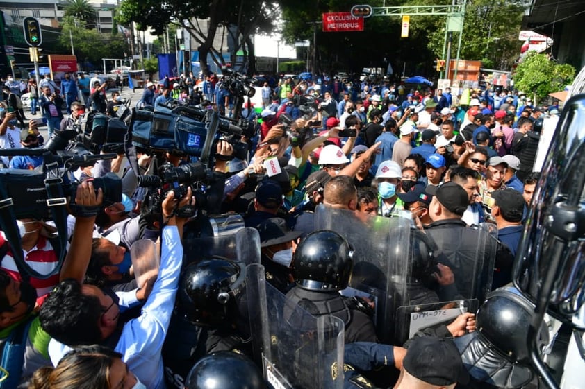 Gremio Gasero Nacional protesta con paro en calles de CDMX