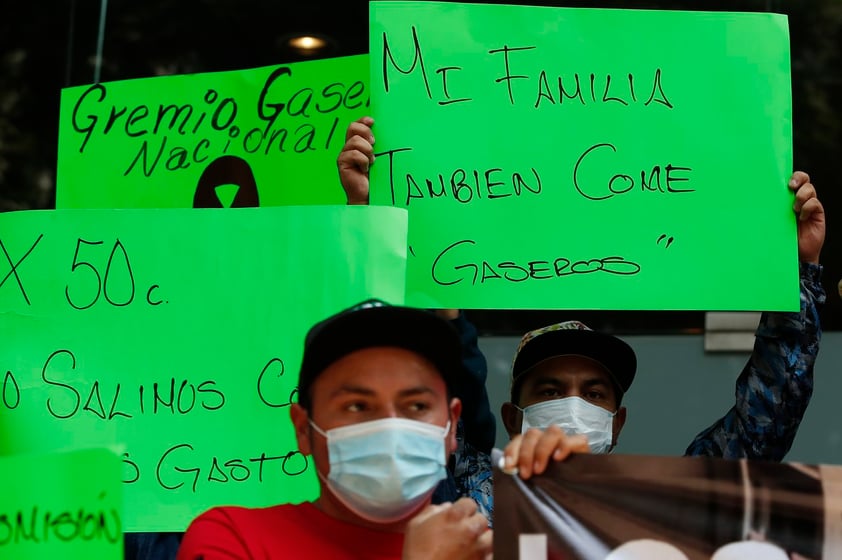 Gremio Gasero Nacional protesta con paro en calles de CDMX