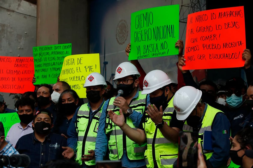 Gremio Gasero Nacional protesta con paro en calles de CDMX