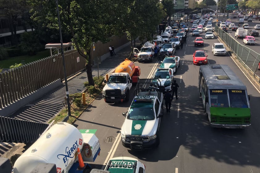 Gremio Gasero Nacional protesta con paro en calles de CDMX