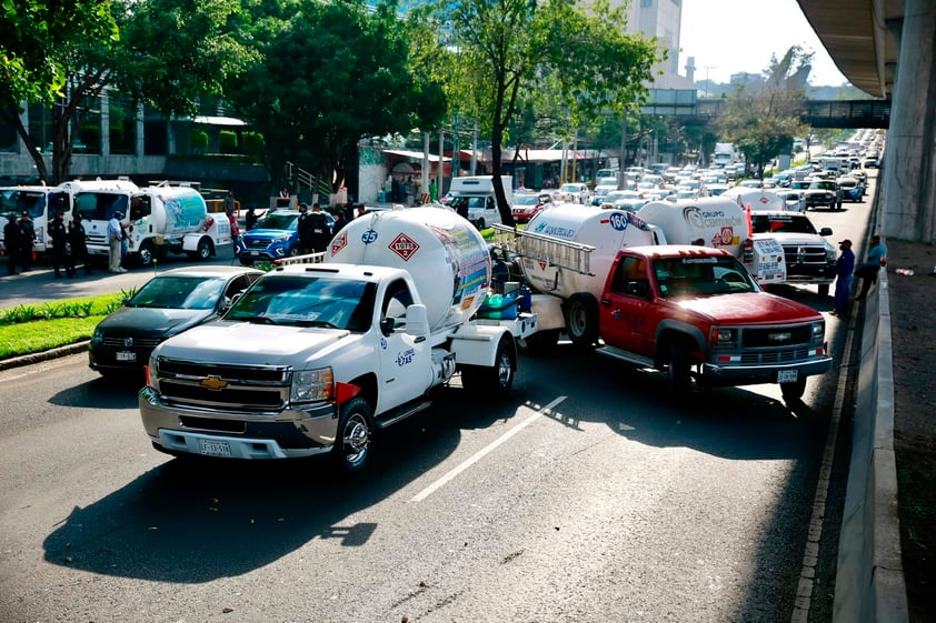 Gremio Gasero Nacional protesta con paro en calles de CDMX