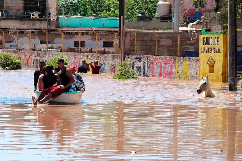 Tras paso de 'Pamela' en Nayarit reportan al menos dos desaparecidos e inundaciones