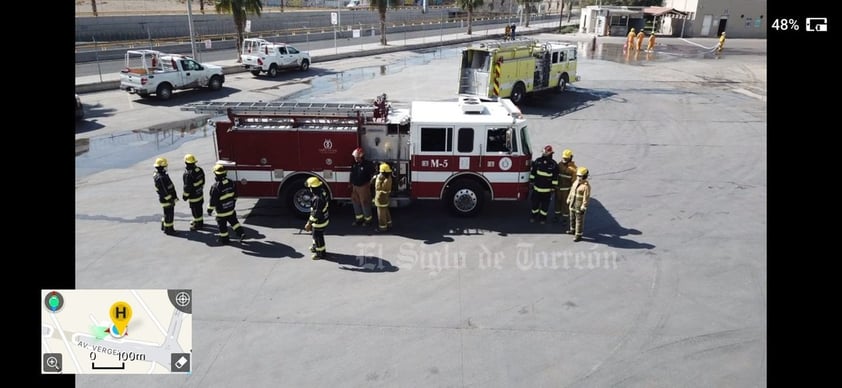 Autoridades realizan simulacro de incendio en empresa de Gómez Palacio