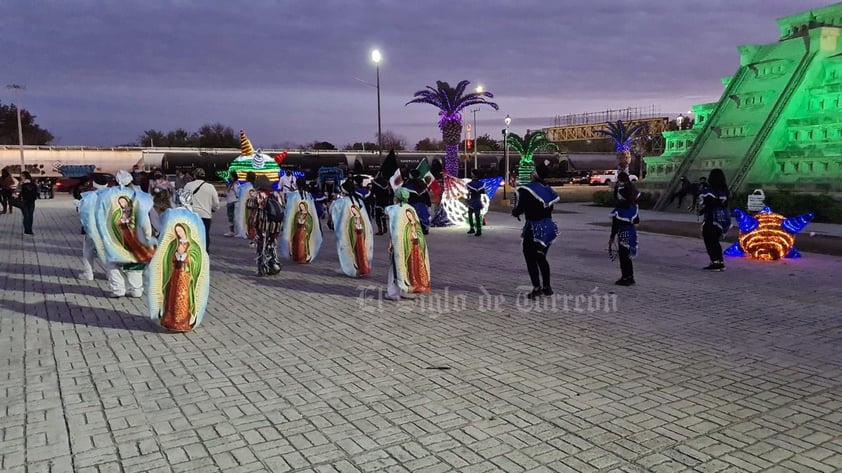 Participan 27 grupos de danza en la Matlachinada y magna peregrinación en Piedras Negras