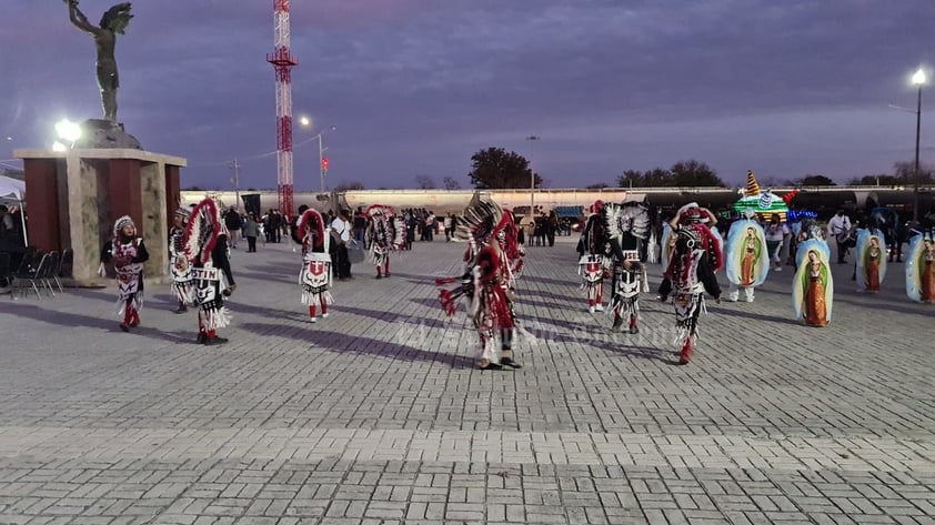 Participan 27 grupos de danza en la Matlachinada y magna peregrinación en Piedras Negras