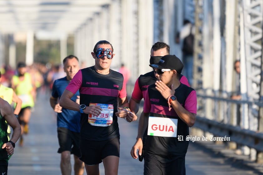 Fotografías del Maratón Lala edición 2022 en el puente plateado que une los estados de Coahuila y Durango