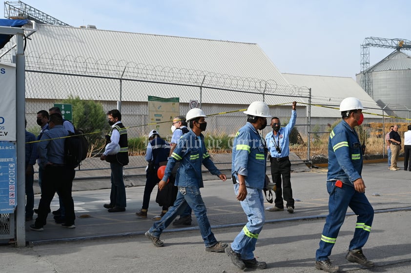 Derrumbe de silo con alimento para ganado en Torreón