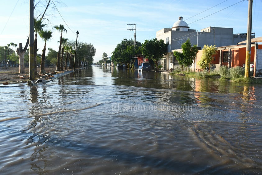 Lluvias dejan estragos en zona urbana de Torreón