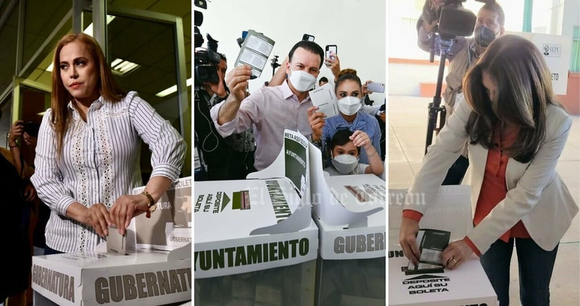 Candidatos y políticos votan en elecciones de Durango