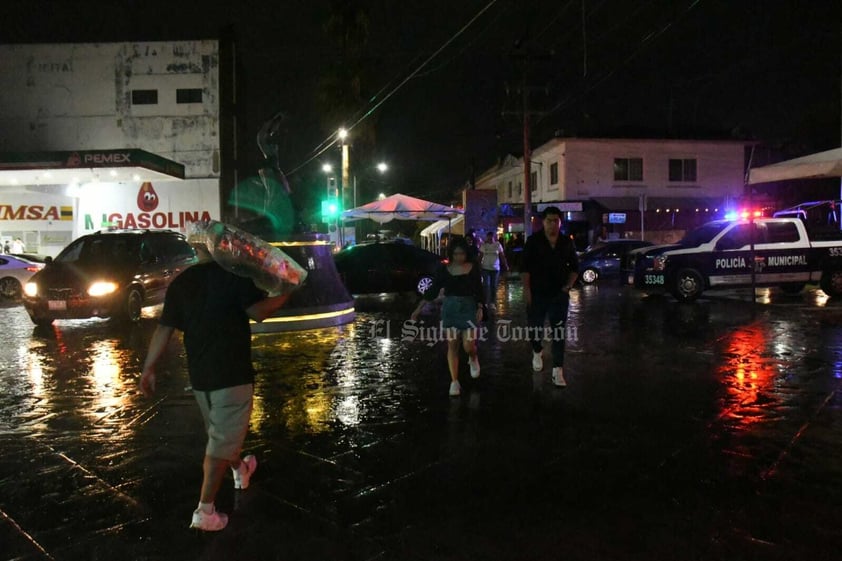 Lluvia en Torreón del sábado 27 de agosto de 2022