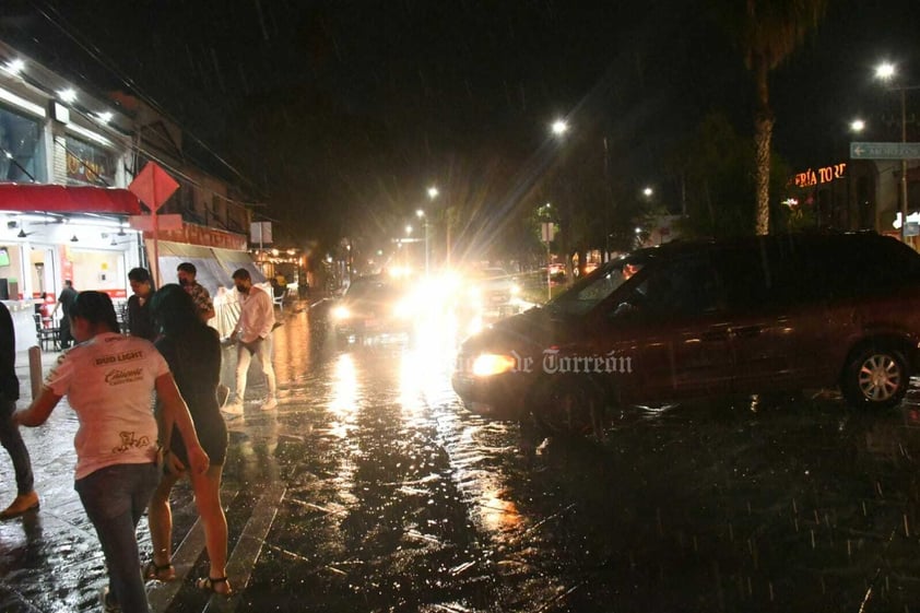 Lluvia en Torreón del sábado 27 de agosto de 2022