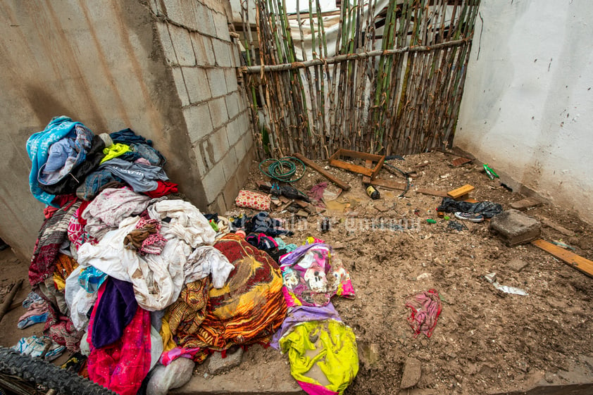 Relatan familias de ejido Santo Niño Aguanaval en Matamoros afectaciones tras intensa lluvia