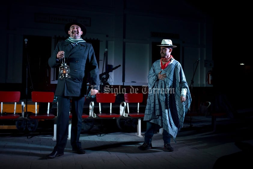 Viven encuentro teatral con las ánimas en el Museo del Ferrocarril de Torreón