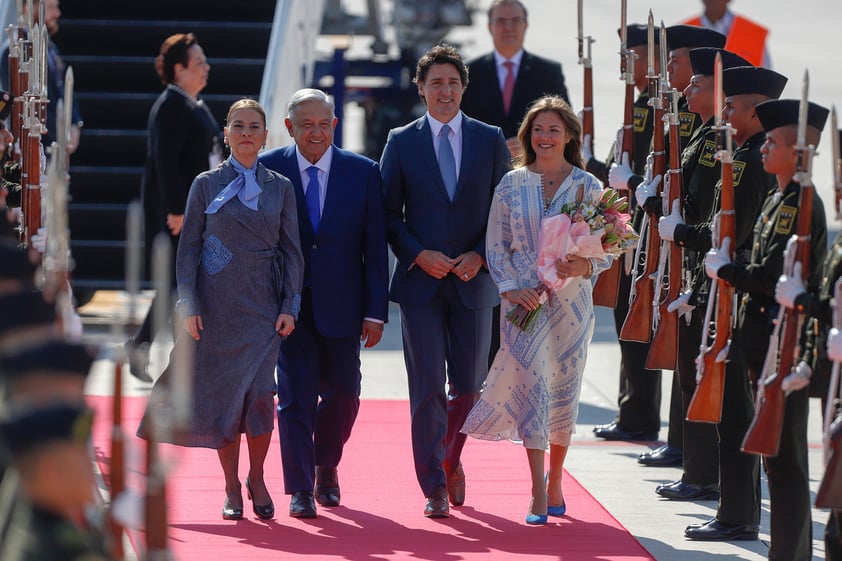 Justin Trudeau llega a México para reunirse con AMLO y Joe Biden