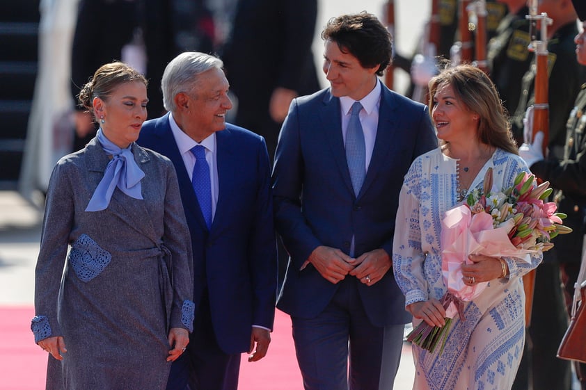 Justin Trudeau llega a México para reunirse con AMLO y Joe Biden